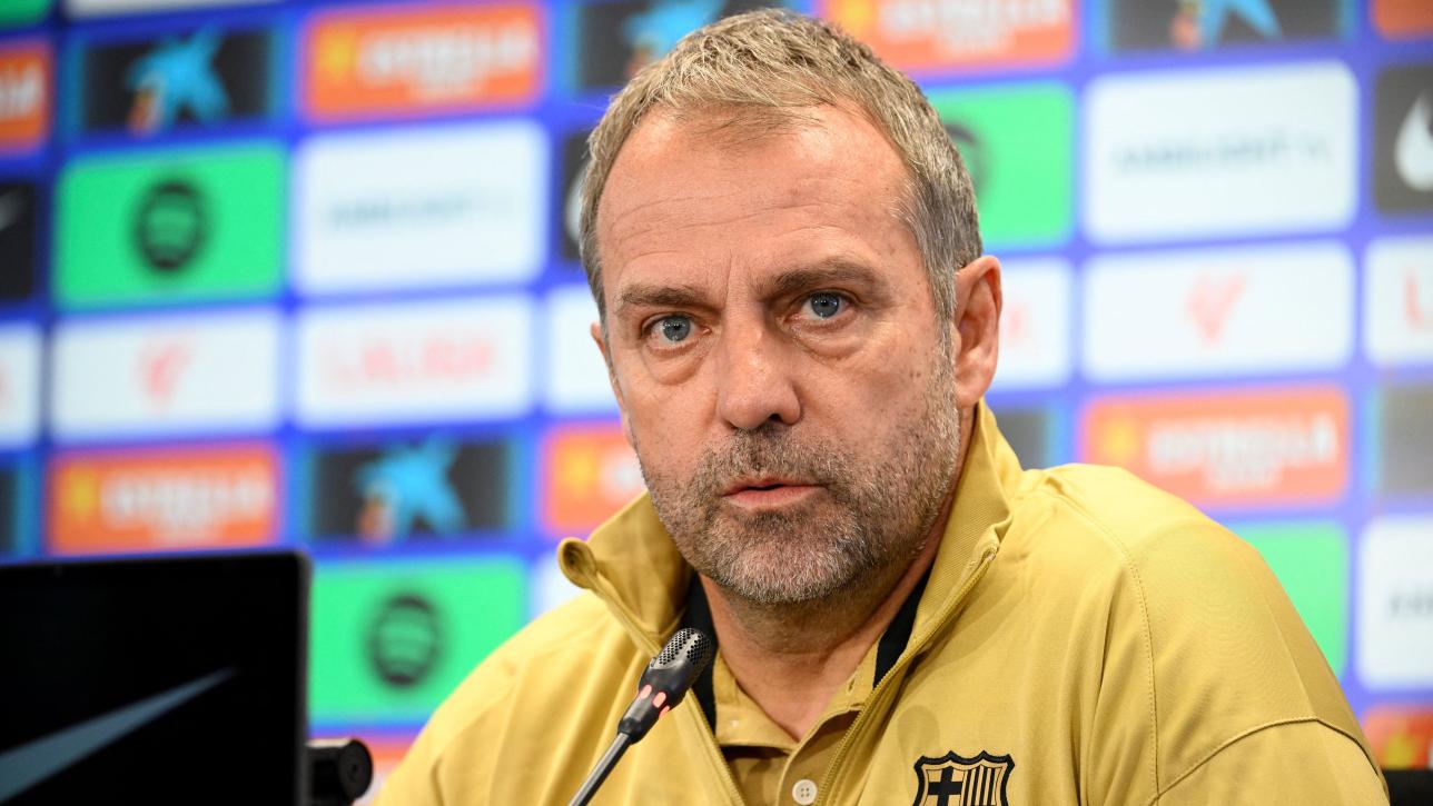 Hansi Flick na konferencji prasowej